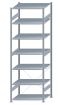 SCHULTE Steckregal, Fachbodenregale Stecksystem, Grundregal, einseitig nutzbar, H3000xB1000xT800 mm, 7 Fachböden, Fachlast 150 kg, sendzimirverzinkt
