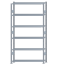 SCHULTE Steckregal, Fachbodenregale Stecksystem, Grundregal, beidseitig nutzbar, H2500xB1300xT300 mm, 6 Fachböden, Fachlast 150 kg, sendzimirverzinkt