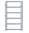 SCHULTE Steckregal, Fachbodenregale Stecksystem, Grundregal, einseitig nutzbar, H2500xB1300xT300 mm, 6 Fachböden, Fachlast 150 kg, sendzimirverzinkt