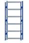 SCHULTE Steckregal, Fachbodenregale Stecksystem, Grundregal, beidseitig nutzbar, H2500xB1000xT300 mm, 6 Fachböden, Fachlast 150 kg, RAL 5010 enzianblau / verzinkt