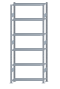 SCHULTE Steckregal, Fachbodenregale Stecksystem, Grundregal, beidseitig nutzbar, H2500xB1000xT300 mm, 6 Fachböden, Fachlast 150 kg, sendzimirverzinkt