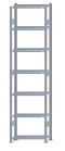 SCHULTE Steckregal, Fachbodenregale Stecksystem, Grundregal, beidseitig nutzbar, H3000xB750xT300 mm, 7 Fachböden, Fachlast 150 kg, sendzimirverzinkt