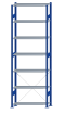SCHULTE Steckregal, Fachbodenregale Stecksystem, Grundregal, einseitig nutzbar, H3000xB1000xT300 mm, 7 Fachböden, Fachlast 150 kg, RAL 5010 enzianblau / verzinkt