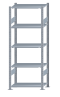 SCHULTE Steckregal, Fachbodenregale Stecksystem, Grundregal, beidseitig nutzbar, H2000xB750xT400 mm, 5 Fachböden, Fachlast 150 kg, sendzimirverzinkt