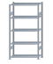 SCHULTE Steckregal, Fachbodenregale Stecksystem, Grundregal, beidseitig nutzbar, H2000xB1000xT400 mm, 5 Fachböden, Fachlast 150 kg, sendzimirverzinkt