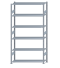 SCHULTE Steckregal, Fachbodenregale Stecksystem, Grundregal, beidseitig nutzbar, H2500xB1300xT400 mm, 6 Fachböden, Fachlast 150 kg, sendzimirverzinkt