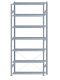 SCHULTE Steckregal, Fachbodenregale Stecksystem, Grundregal, einseitig nutzbar, H3000xB1300xT400 mm, 7 Fachböden, Fachlast 150 kg, sendzimirverzinkt