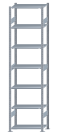 SCHULTE Steckregal, Fachbodenregale Stecksystem, Grundregal, beidseitig nutzbar, H3000xB750xT400 mm, 7 Fachböden, Fachlast 150 kg, sendzimirverzinkt