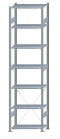 SCHULTE Steckregal, Fachbodenregale Stecksystem, Grundregal, einseitig nutzbar, H3000xB750xT400 mm, 7 Fachböden, Fachlast 150 kg, sendzimirverzinkt