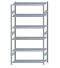 SCHULTE Steckregal, Fachbodenregale Stecksystem, Grundregal, beidseitig nutzbar, H2500xB1300xT500 mm, 6 Fachböden, Fachlast 150 kg, sendzimirverzinkt