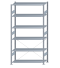 SCHULTE Steckregal, Fachbodenregale Stecksystem, Grundregal, einseitig nutzbar, H2500xB1300xT500 mm, 6 Fachböden, Fachlast 150 kg, sendzimirverzinkt