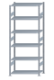 SCHULTE Steckregal, Fachbodenregale Stecksystem, Grundregal, beidseitig nutzbar, H2500xB1000xT500 mm, 6 Fachböden, Fachlast 150 kg, sendzimirverzinkt