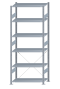 SCHULTE Steckregal, Fachbodenregale Stecksystem, Grundregal, einseitig nutzbar, H2500xB1000xT500 mm, 6 Fachböden, Fachlast 150 kg, sendzimirverzinkt
