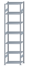 SCHULTE Steckregal, Fachbodenregale Stecksystem, Grundregal, beidseitig nutzbar, H3000xB750xT500 mm, 7 Fachböden, Fachlast 150 kg, sendzimirverzinkt