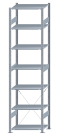 SCHULTE Steckregal, Fachbodenregale Stecksystem, Grundregal, einseitig nutzbar, H3000xB750xT500 mm, 7 Fachböden, Fachlast 150 kg, sendzimirverzinkt