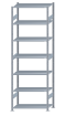 SCHULTE Steckregal, Fachbodenregale Stecksystem, Grundregal, beidseitig nutzbar, H3000xB1000xT500 mm, 7 Fachböden, Fachlast 150 kg, sendzimirverzinkt