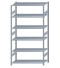 SCHULTE Steckregal, Fachbodenregale Stecksystem, Grundregal, beidseitig nutzbar, H2500xB1300xT600 mm, 6 Fachböden, Fachlast 150 kg, sendzimirverzinkt
