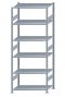 SCHULTE Steckregal, Fachbodenregale Stecksystem, Grundregal, beidseitig nutzbar, H2500xB1000xT600 mm, 6 Fachböden, Fachlast 150 kg, sendzimirverzinkt