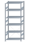 SCHULTE Steckregal, Fachbodenregale Stecksystem, Grundregal, einseitig nutzbar, H2500xB1000xT600 mm, 6 Fachböden, Fachlast 150 kg, sendzimirverzinkt