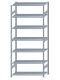 SCHULTE Steckregal, Fachbodenregale Stecksystem, Grundregal, beidseitig nutzbar, H3000xB1300xT600 mm, 7 Fachböden, Fachlast 150 kg, sendzimirverzinkt