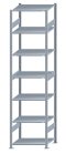 SCHULTE Steckregal, Fachbodenregale Stecksystem, Grundregal, beidseitig nutzbar, H3000xB750xT600 mm, 7 Fachböden, Fachlast 150 kg, sendzimirverzinkt