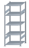 SCHULTE Steckregal, Fachbodenregale Stecksystem, Grundregal, beidseitig nutzbar, H2000xB750xT800 mm, 5 Fachböden, Fachlast 150 kg, sendzimirverzinkt