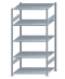 SCHULTE Steckregal, Fachbodenregale Stecksystem, Grundregal, beidseitig nutzbar, H2000xB1000xT800 mm, 5 Fachböden, Fachlast 150 kg, sendzimirverzinkt