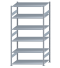SCHULTE Steckregal, Fachbodenregale Stecksystem, Grundregal, beidseitig nutzbar, H2500xB1300xT800 mm, 6 Fachböden, Fachlast 150 kg, sendzimirverzinkt