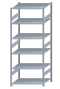 SCHULTE Steckregal, Fachbodenregale Stecksystem, Grundregal, beidseitig nutzbar, H2500xB1000xT800 mm, 6 Fachböden, Fachlast 150 kg, sendzimirverzinkt
