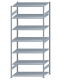 SCHULTE Steckregal, Fachbodenregale Stecksystem, Grundregal, beidseitig nutzbar, H3000xB1300xT800 mm, 7 Fachböden, Fachlast 150 kg, sendzimirverzinkt