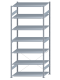 SCHULTE Steckregal, Fachbodenregale Stecksystem, Grundregal, einseitig nutzbar, H3000xB1300xT800 mm, 7 Fachböden, Fachlast 150 kg, sendzimirverzinkt