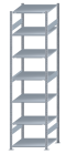SCHULTE Steckregal, Fachbodenregale Stecksystem, Grundregal, beidseitig nutzbar, H3000xB750xT800 mm, 7 Fachböden, Fachlast 150 kg, sendzimirverzinkt