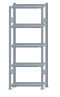 SCHULTE Steckregal, Fachbodenregale Stecksystem, Grundregal, beidseitig nutzbar, H2000xB750xT300 mm, 5 Fachböden, Fachlast 250 kg, sendzimirverzinkt