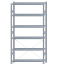 SCHULTE Steckregal, Fachbodenregale Stecksystem, Grundregal, einseitig nutzbar, H2500xB1300xT300 mm, 6 Fachböden, Fachlast 250 kg, sendzimirverzinkt