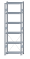 SCHULTE Steckregal, Fachbodenregale Stecksystem, Grundregal, einseitig nutzbar, H2500xB750xT300 mm, 6 Fachböden, Fachlast 250 kg, sendzimirverzinkt