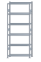 SCHULTE Steckregal, Fachbodenregale Stecksystem, Grundregal, beidseitig nutzbar, H2500xB1000xT300 mm, 6 Fachböden, Fachlast 250 kg, sendzimirverzinkt