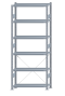 SCHULTE Steckregal, Fachbodenregale Stecksystem, Grundregal, einseitig nutzbar, H2500xB1000xT300 mm, 6 Fachböden, Fachlast 250 kg, sendzimirverzinkt