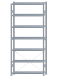 SCHULTE Steckregal, Fachbodenregale Stecksystem, Grundregal, einseitig nutzbar, H3000xB1300xT300 mm, 7 Fachböden, Fachlast 250 kg, sendzimirverzinkt