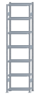 SCHULTE Steckregal, Fachbodenregale Stecksystem, Grundregal, beidseitig nutzbar, H3000xB750xT300 mm, 7 Fachböden, Fachlast 250 kg, sendzimirverzinkt
