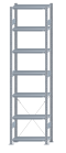 SCHULTE Steckregal, Fachbodenregale Stecksystem, Grundregal, einseitig nutzbar, H3000xB750xT300 mm, 7 Fachböden, Fachlast 250 kg, sendzimirverzinkt