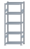 SCHULTE Steckregal, Fachbodenregale Stecksystem, Grundregal, beidseitig nutzbar, H2000xB750xT400 mm, 5 Fachböden, Fachlast 250 kg, sendzimirverzinkt