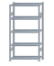 SCHULTE Steckregal, Fachbodenregale Stecksystem, Grundregal, beidseitig nutzbar, H2000xB1000xT400 mm, 5 Fachböden, Fachlast 250 kg, sendzimirverzinkt
