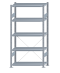 SCHULTE Steckregal, Fachbodenregale Stecksystem, Grundregal, einseitig nutzbar, H2000xB1000xT400 mm, 5 Fachböden, Fachlast 250 kg, sendzimirverzinkt