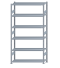 SCHULTE Steckregal, Fachbodenregale Stecksystem, Grundregal, beidseitig nutzbar, H2500xB1300xT400 mm, 6 Fachböden, Fachlast 250 kg, sendzimirverzinkt