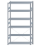 SCHULTE Steckregal, Fachbodenregale Stecksystem, Grundregal, einseitig nutzbar, H2500xB1300xT400 mm, 6 Fachböden, Fachlast 250 kg, sendzimirverzinkt