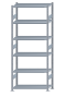 SCHULTE Steckregal, Fachbodenregale Stecksystem, Grundregal, beidseitig nutzbar, H2500xB1000xT400 mm, 6 Fachböden, Fachlast 250 kg, sendzimirverzinkt
