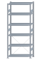 SCHULTE Steckregal, Fachbodenregale Stecksystem, Grundregal, einseitig nutzbar, H2500xB1000xT400 mm, 6 Fachböden, Fachlast 250 kg, sendzimirverzinkt
