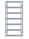 SCHULTE Steckregal, Fachbodenregale Stecksystem, Grundregal, beidseitig nutzbar, H3000xB1300xT400 mm, 7 Fachböden, Fachlast 250 kg, sendzimirverzinkt