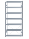SCHULTE Steckregal, Fachbodenregale Stecksystem, Grundregal, einseitig nutzbar, H3000xB1300xT400 mm, 7 Fachböden, Fachlast 250 kg, sendzimirverzinkt