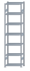 SCHULTE Steckregal, Fachbodenregale Stecksystem, Grundregal, beidseitig nutzbar, H3000xB750xT400 mm, 7 Fachböden, Fachlast 250 kg, sendzimirverzinkt